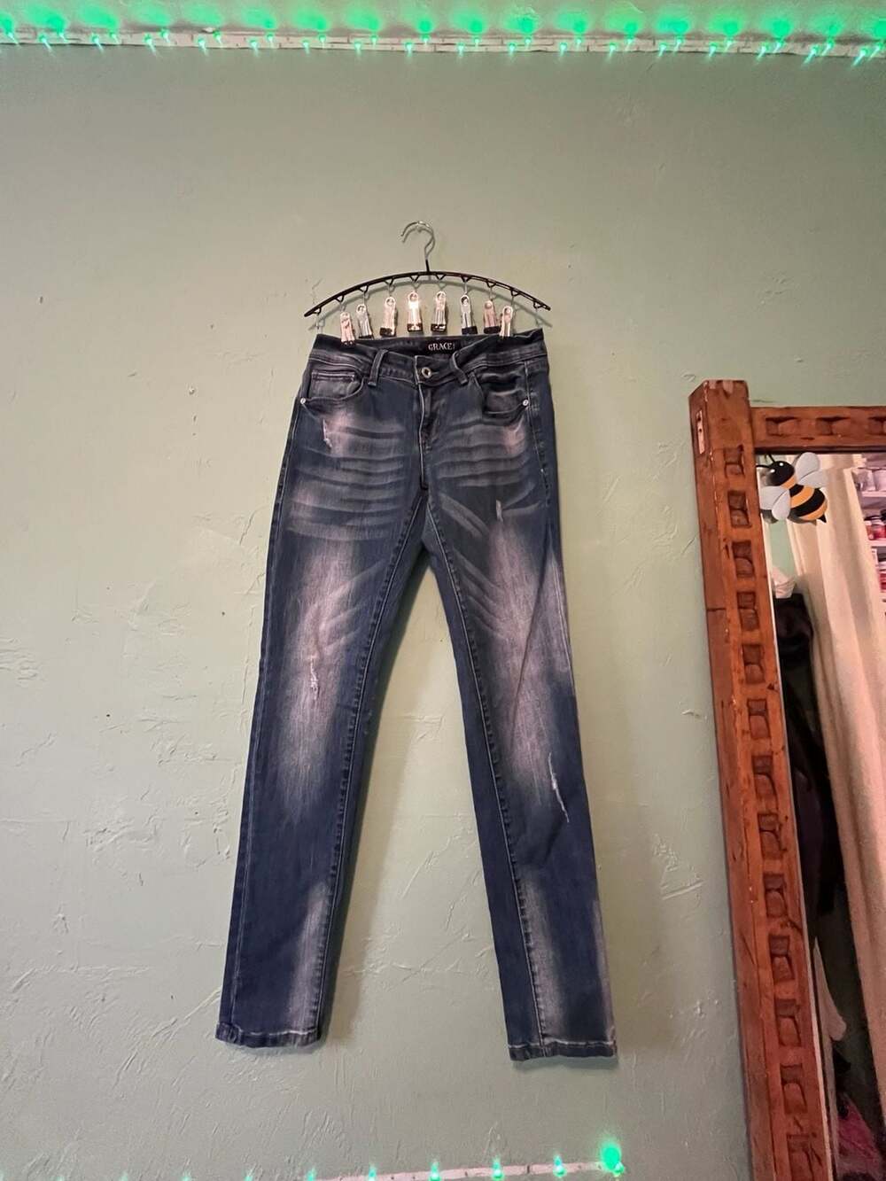 Grace In La Jeans Size 26 Distressed Faded Denim